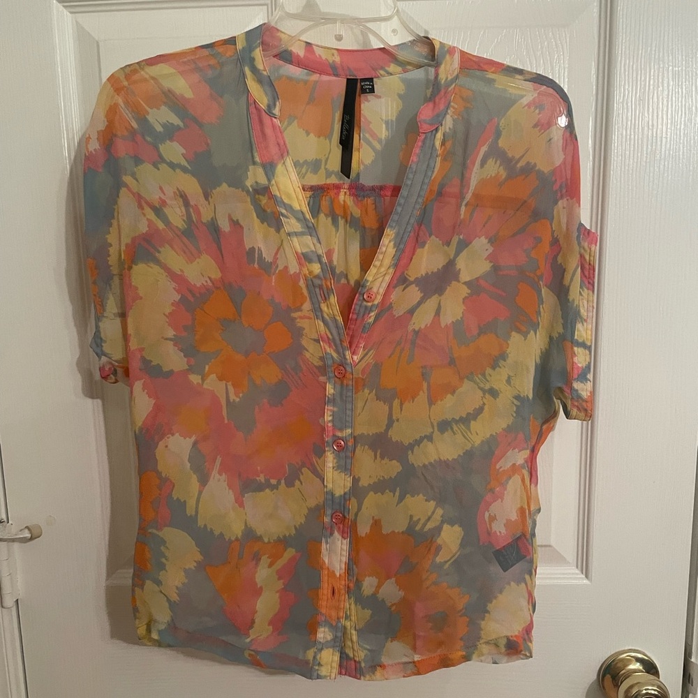 Bellatrix sheer button down blouse